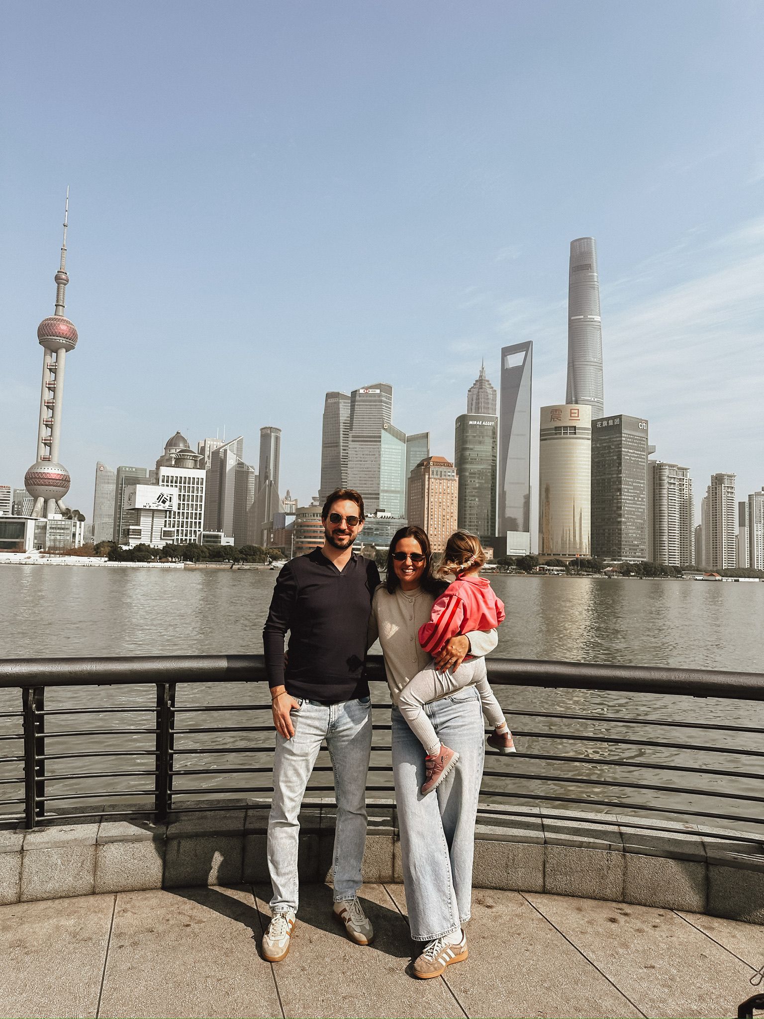 family portrait shanghai skyline