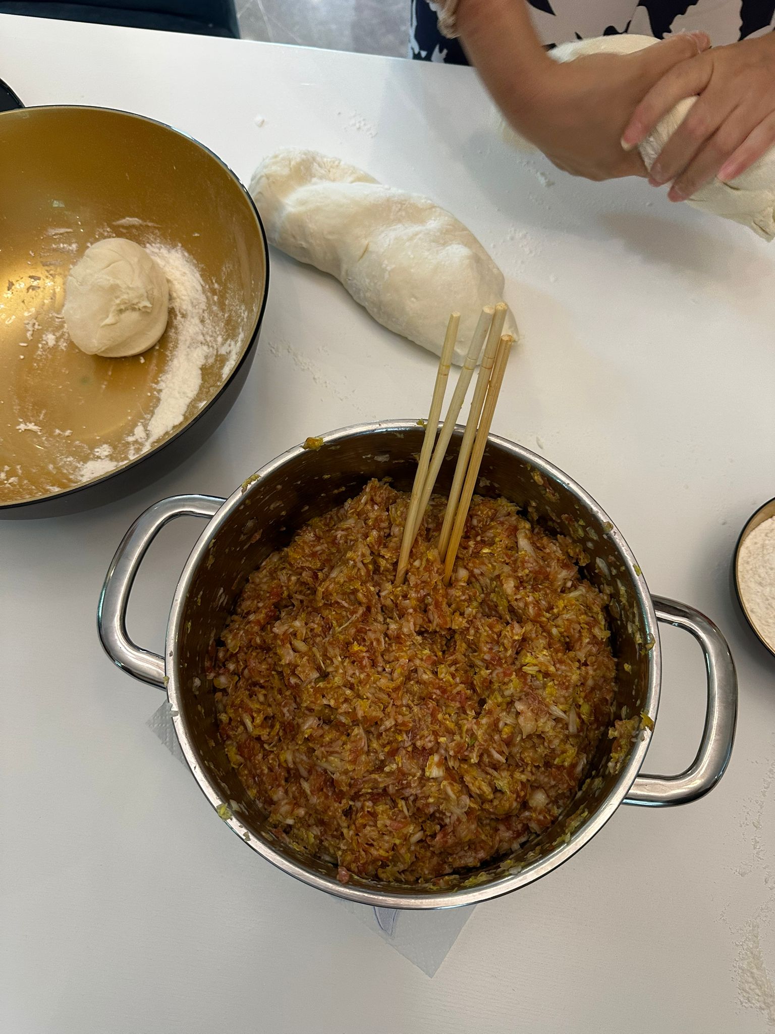 Stoffmarkt statt Fussl, Schwammerl statt Pilze und Dumplings mit Prosecco dumplings3