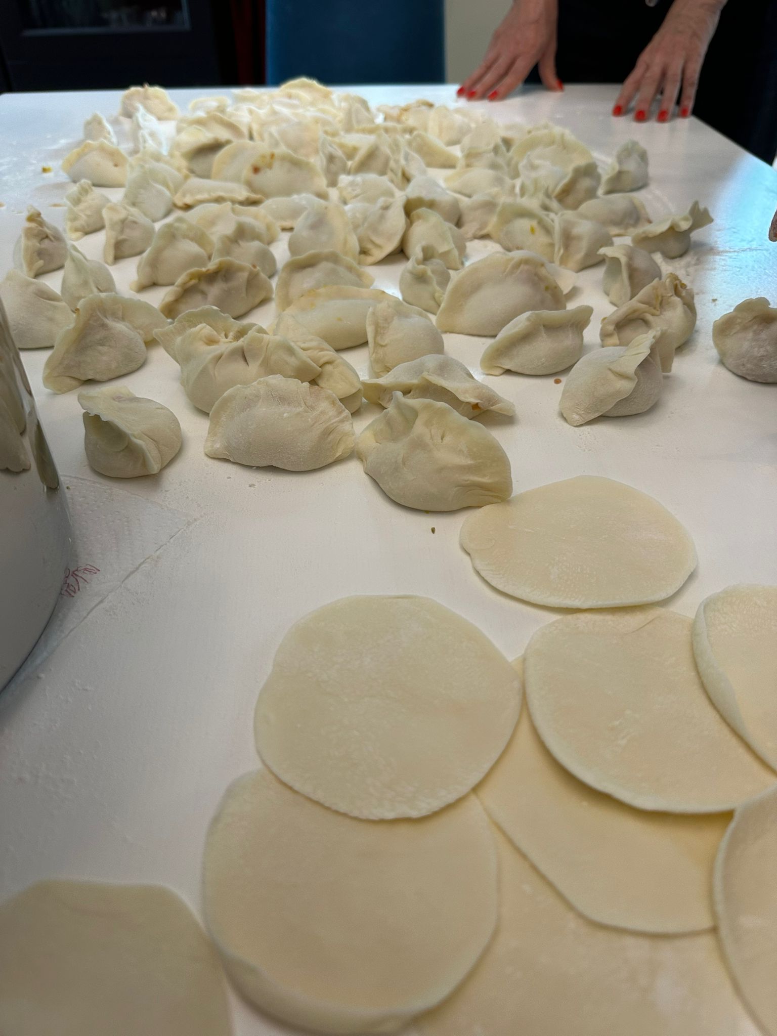 Stoffmarkt statt Fussl, Schwammerl statt Pilze und Dumplings mit Prosecco dumplings6