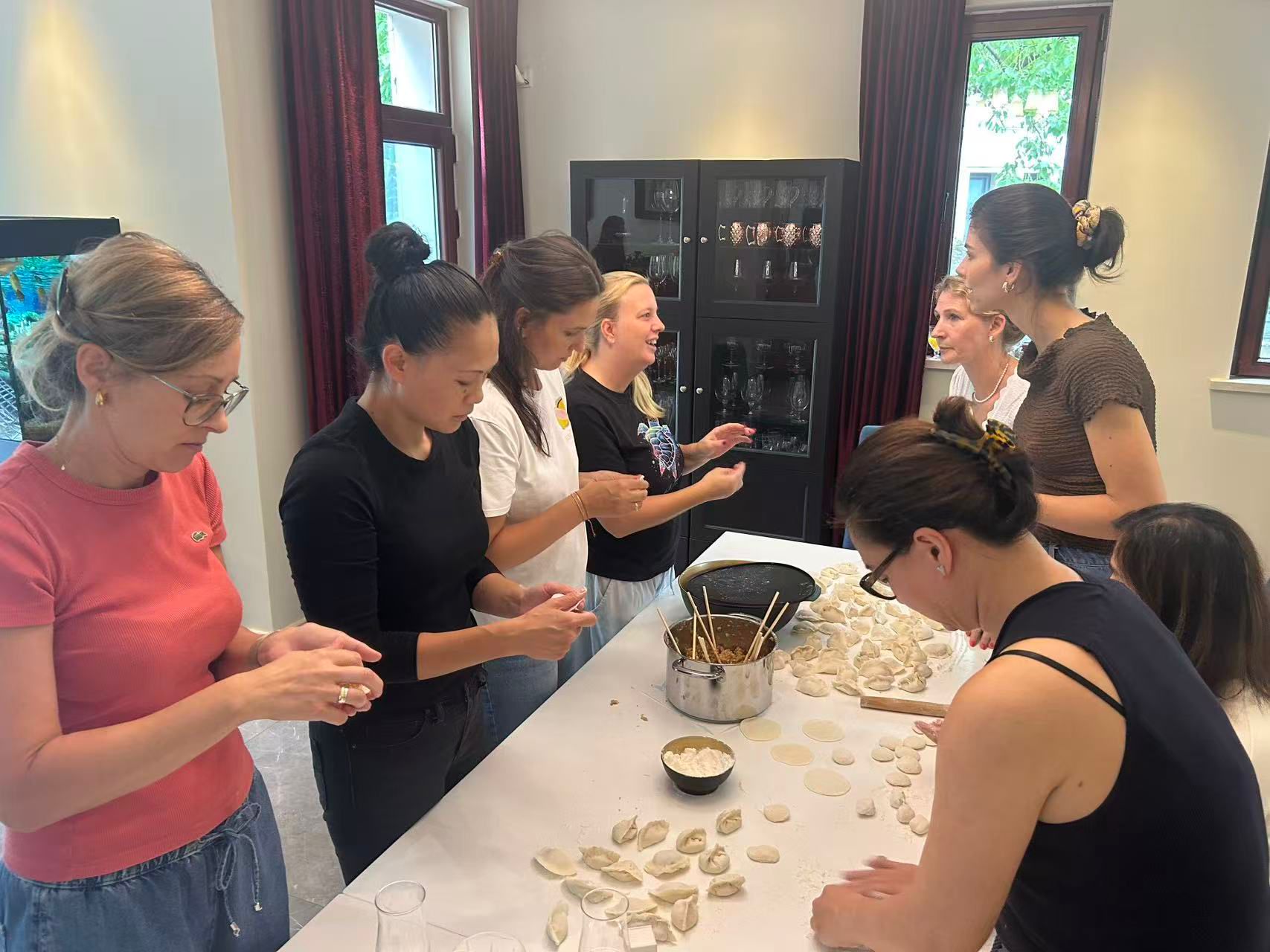 Stoffmarkt statt Fussl, Schwammerl statt Pilze und Dumplings mit Prosecco dumplings9